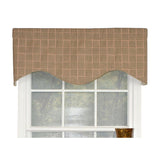 RLF Home Tobago Corded Cornice 100% Cotton with Fully Lined 3" Rod Pocket Valnance for Windows 50" x 17" Seashell