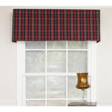 RLF Home Timeless Plaid Tailored 100% Cotton with Fully Lined 3" Rod Pocket Valnance for Windows 50" x 14" Multi