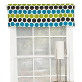 RLF Home Fanci Tailored 100% Cotton with Fully Lined 3" Rod Pocket Valnance for Windows 50" x 14" Multi
