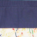 RLF Home Tail Feather Banded 100% Cotton with Fully Lined 3" Rod Pocket Valnance for Windows 50" x 15" Navy