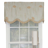 RLF Home Aquarelles Window Treatment Ruffled Provance Valance 3" Rod Pocket 50" x 17" Aqua Mist