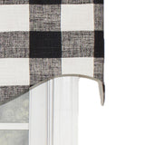 Grande Check Regal Style 3" Rod Pocket Valance 50" x 17" Black by RLF Home