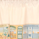 RLF Home Jour De Shopping Banded 100% Cotton with Fully Lined 3" Rod Pocket Valnance for Windows 50" x 15" Ivory