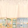 RLF Home Jour De Shopping Banded 100% Cotton with Fully Lined 3" Rod Pocket Valnance for Windows 50" x 15" Ivory