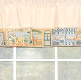 RLF Home Jour De Shopping Banded 100% Cotton with Fully Lined 3" Rod Pocket Valnance for Windows 50" x 15" Ivory