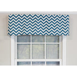 RLF Home Zig-Zag Tailored 100% Cotton with Fully Lined 3" Rod Pocket Valnance for Windows 50" x 14"