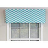 RLF Home Zig-Zag Tailored 100% Cotton with Fully Lined 3" Rod Pocket Valnance for Windows 50" x 14"