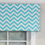 RLF Home Zig-Zag Tailored 100% Cotton with Fully Lined 3" Rod Pocket Valnance for Windows 50" x 14"