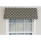 RLF Home Zig-Zag Tailored 100% Cotton with Fully Lined 3" Rod Pocket Valnance for Windows 50" x 14"