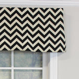 RLF Home Zig-Zag Tailored 100% Cotton with Fully Lined 3" Rod Pocket Valnance for Windows 50" x 14"