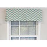 RLF Home Zig-Zag Tailored 100% Cotton with Fully Lined 3" Rod Pocket Valnance for Windows 50" x 14"
