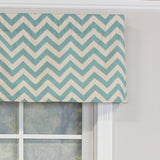 RLF Home Zig-Zag Tailored 100% Cotton with Fully Lined 3" Rod Pocket Valnance for Windows 50" x 14"
