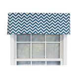 RLF Home Zig-Zag Tailored 100% Cotton with Fully Lined 3" Rod Pocket Valnance for Windows 50" x 14"