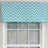 RLF Home Zig-Zag Tailored 100% Cotton with Fully Lined 3" Rod Pocket Valnance for Windows 50" x 14"