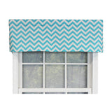 RLF Home Zig-Zag Tailored 100% Cotton with Fully Lined 3" Rod Pocket Valnance for Windows 50" x 14"