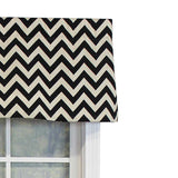 RLF Home Zig-Zag Tailored 100% Cotton with Fully Lined 3" Rod Pocket Valnance for Windows 50" x 14"