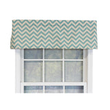 RLF Home Zig-Zag Tailored 100% Cotton with Fully Lined 3" Rod Pocket Valnance for Windows 50" x 14"