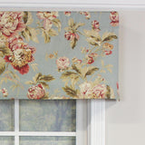 RLF Home Fleurette Tailored 100% Cotton with Fully Lined 3" Rod Pocket Valnance for Windows 50" x 14" Mist