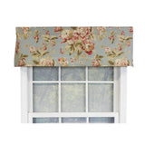 RLF Home Fleurette Tailored 100% Cotton with Fully Lined 3" Rod Pocket Valnance for Windows 50" x 14" Mist