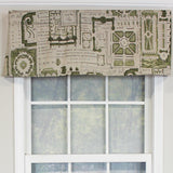 RLF Home Le Jardin Tailored 100% Cotton with Fully Lined 3" Rod Pocket Valnance for Windows 50" x 14"