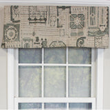 RLF Home Le Jardin Tailored 100% Cotton with Fully Lined 3" Rod Pocket Valnance for Windows 50" x 14"