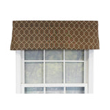 RLF Home Chippendale Tailored 100% Cotton with Fully Lined 3" Rod Pocket Valnance for Windows 50" x 14" Café
