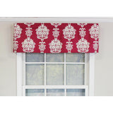 RLF Home Free Spin Tailored 100% Cotton with Fully Lined 3" Rod Pocket Valnance for Windows 50" x 14" Red