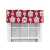 RLF Home Free Spin Tailored 100% Cotton with Fully Lined 3" Rod Pocket Valnance for Windows 50" x 14" Red