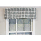 RLF Home Ringlets Tailored 100% Cotton with Fully Lined 3" Rod Pocket Valnance for Windows 50" x 14" Gray