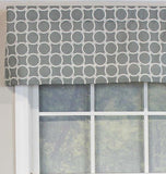 RLF Home Ringlets Tailored 100% Cotton with Fully Lined 3" Rod Pocket Valnance for Windows 50" x 14" Gray