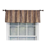 RLF Home Spice Stripe Tailored 100% Cotton with Fully Lined 3" Rod Pocket Valnance for Windows 50" x 14" Mulberry