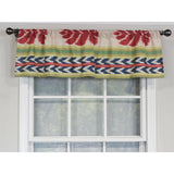 RLF Home Aztec Tailored 100% Cotton with Fully Lined 3" Rod Pocket Valnance for Windows 50" x 14" Multi