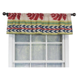 RLF Home Aztec Tailored 100% Cotton with Fully Lined 3" Rod Pocket Valnance for Windows 50" x 14" Multi
