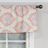 RLF Home Exquisite Tailored 100% Cotton with Fully Lined 3" Rod Pocket Valnance for Windows 50" x 14" Scarlet