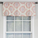 RLF Home Exquisite Tailored 100% Cotton with Fully Lined 3" Rod Pocket Valnance for Windows 50" x 14" Scarlet