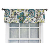 RLF Home Floribunda Tailored 100% Cotton with Fully Lined 3" Rod Pocket Valnance for Windows 50" x 14" Turquoise