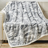 Plazatex Alaska Sherpa Decorative Super Soft Throw Blanket for Sleep/Decor 50" X 60" Grey