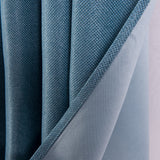 Oliva Gray Lucas Jacquard Blackout Grommet Panel - Teal