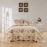 Greenland Home Antique Rose Bedspread Set - 3-Piece - King/Cal King 120x118", Mulitcolor - King/Cal King