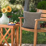 Outdoor Decor by Commonwealth Fifty Shades of Grey Chevron Print Outdoor Pillow Cover 18" x 18" Grey (Cover Only)