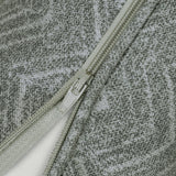 Outdoor Decor by Commonwealth Fifty Shades of Grey Chevron Print Outdoor Pillow Cover 18" x 18" Grey (Cover Only)