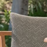 Outdoor Decor by Commonwealth Fifty Shades of Grey Chevron Print Outdoor Pillow Cover 18" x 18" Grey (Cover Only)