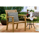 Outdoor Decor by Commonwealth Geo Elegance Outdoor Pillow Cover 24" x 24" Black (Cover Only)