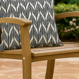 Outdoor Decor by Commonwealth Geo Elegance Outdoor Pillow Cover 24" x 24" Black (Cover Only)