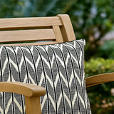 Outdoor Decor by Commonwealth Geo Elegance Outdoor Pillow Cover 24" x 24" Black (Cover Only)