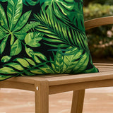 Outdoor Decor by Commonwealth Foliage Outdoor Pillow Cover 24" x 24" Black (Cover Only)