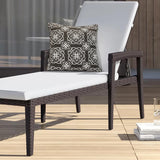 Outdoor Decor by Commonwealth Ebony Medallion Print Outdoor Pillow Cover 18" x 18" Black (Cover Only)