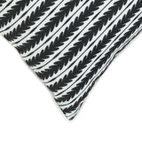 Outdoor Decor by Commonwealth Ebony Geo Stripe Outdoor Pillow Cover 18" x 18" Black (Cover Only)