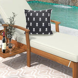 Outdoor Decor by Commonwealth Urban Chic Pineapple Print Outdoor Pillow Cover 18" x 18" Navy (Cover Only)