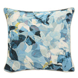 Outdoor Decor by Commonwealth Aqua Geo Flower Print Outdoor Pillow Cover 18" x 18" Multi (Cover Only)